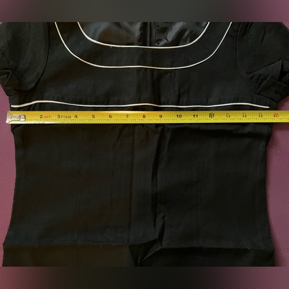 Japanese Jayro White Women's Cap Sleeve Above The Knee A-Line Dress- Black - Picture 7 of 9